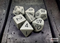 Polyhedral 7-Dice Set CHX25410 - Opaque Dark Grey/Black